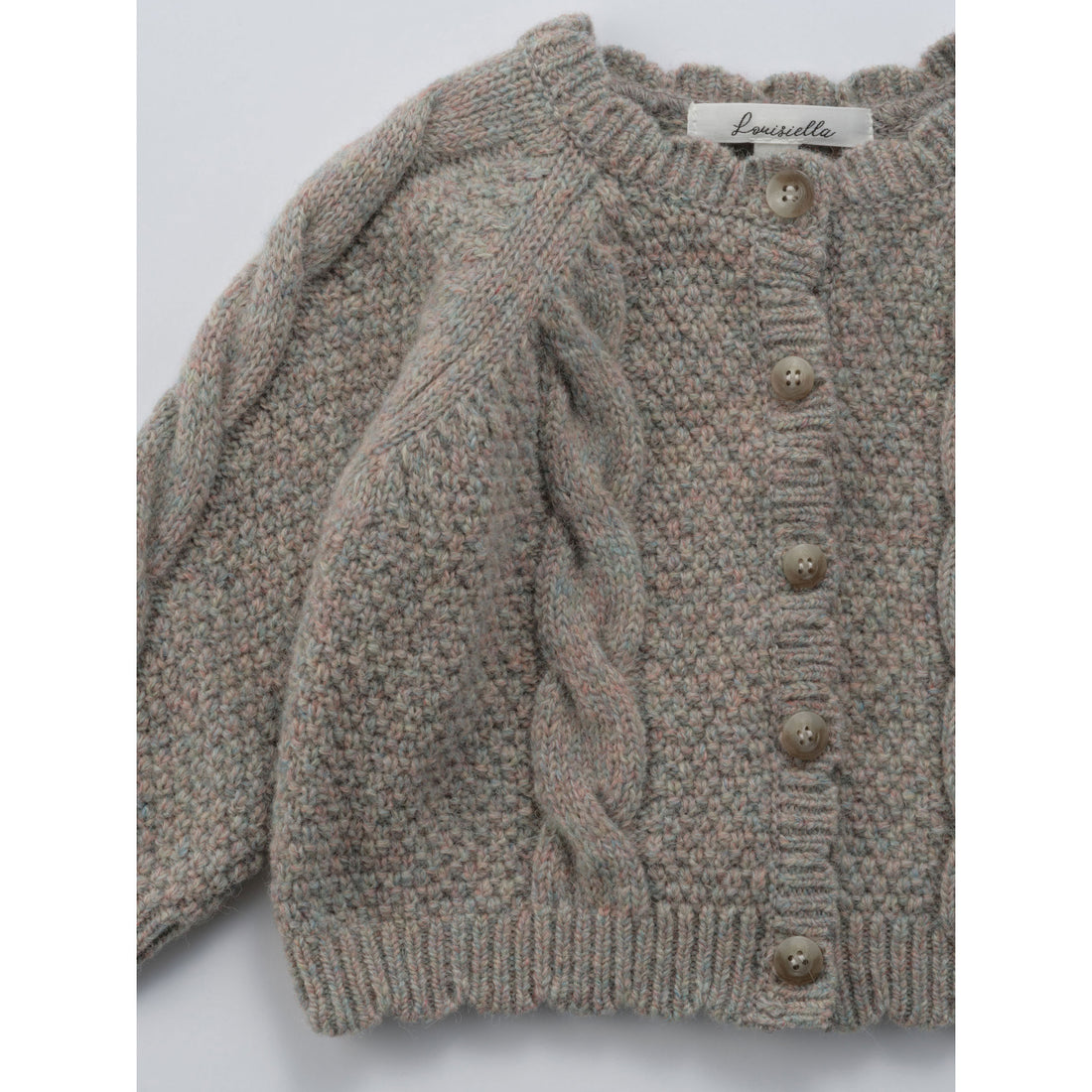 Louisiella Baby Benibla Knit Cardigan - Mint Grey