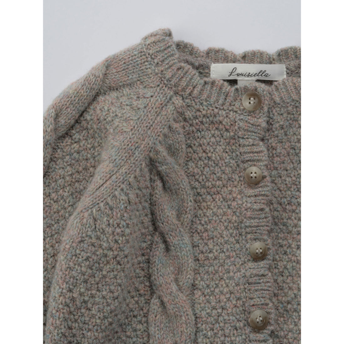 Louisiella Baby Benibla Knit Cardigan - Mint Grey