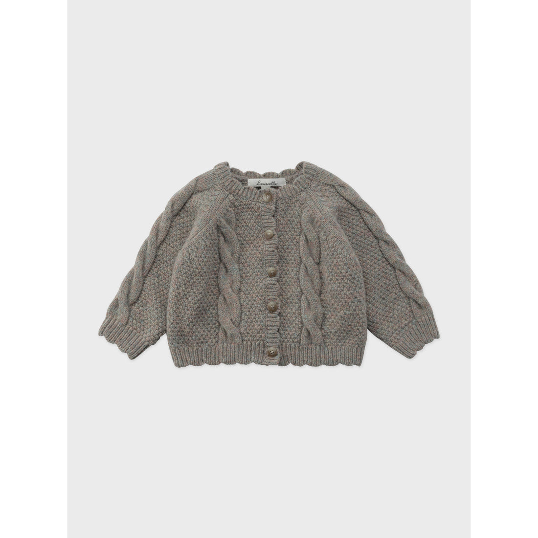 Louisiella Baby Benibla Knit Cardigan - Mint Grey