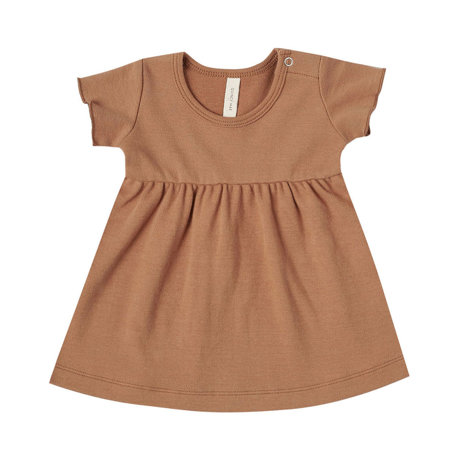 Quincy Mae Rust Short Sleeve Baby Dress