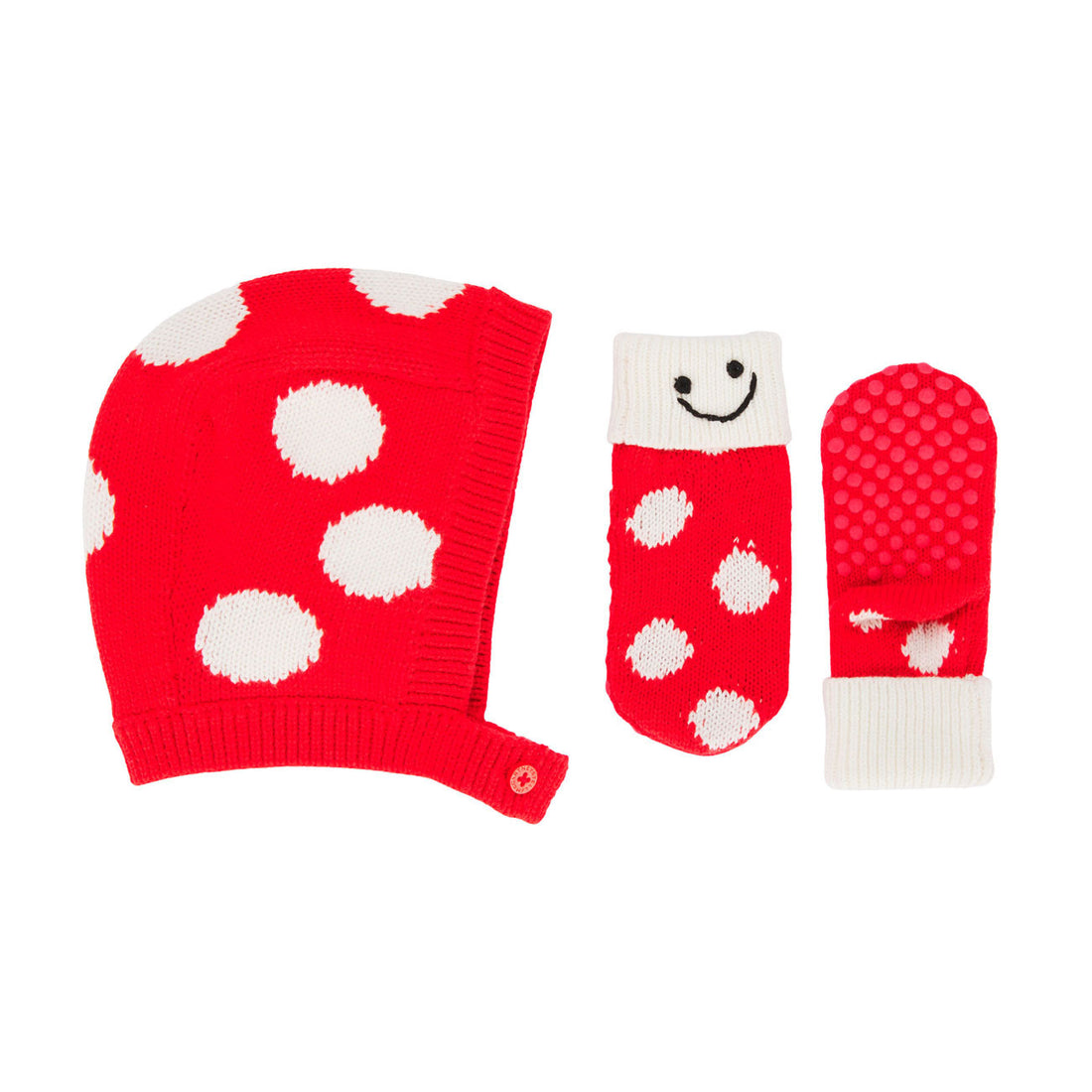 Stella McCartney Mushrooms Dots Hat And Gloves Set