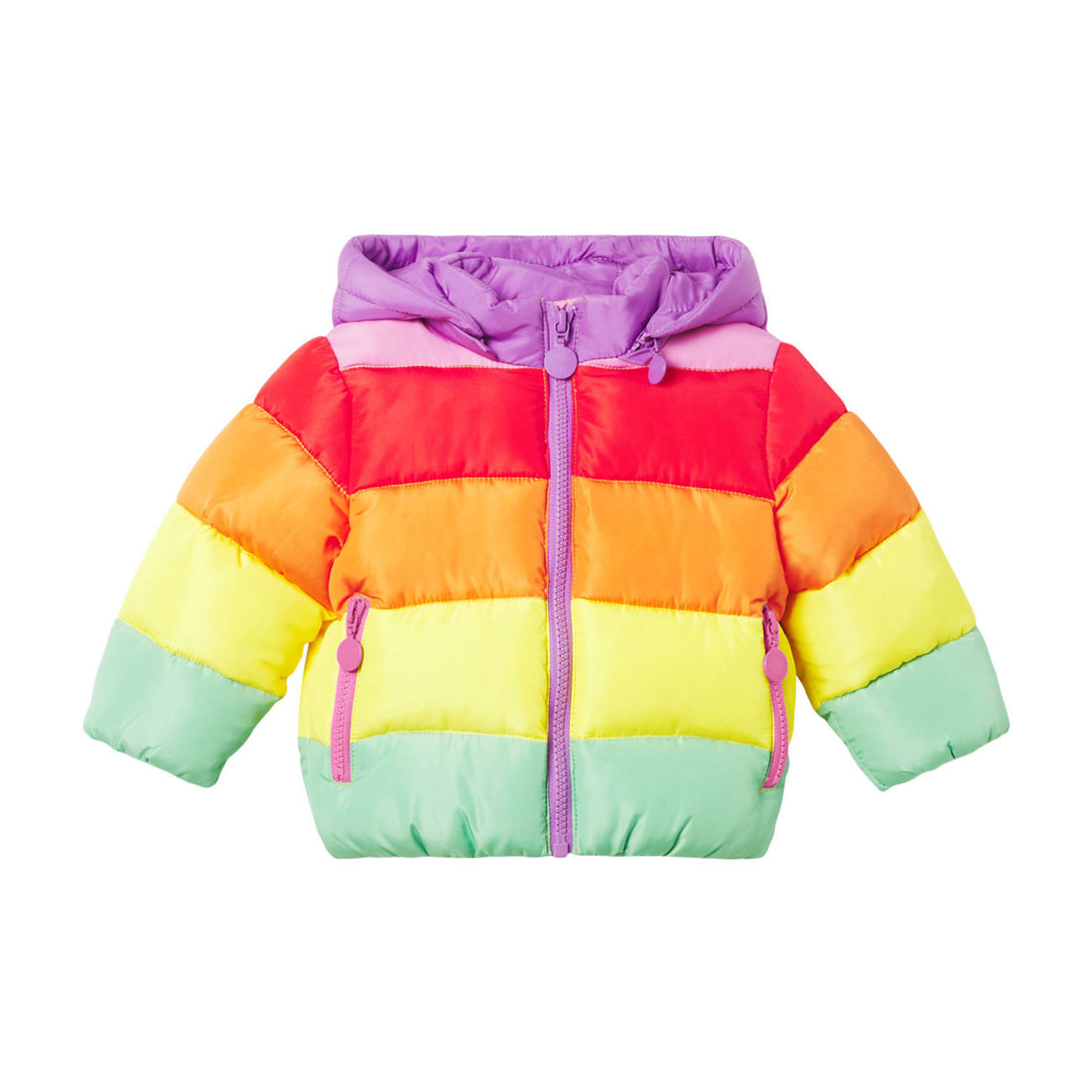 Stella McCartney Rainbow Striped Puffer