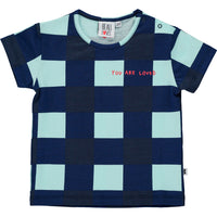 Beau Loves Navy Gingham Baby Tee