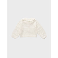 Louisiella Baby Ceia Knit Cardigan  Ivory