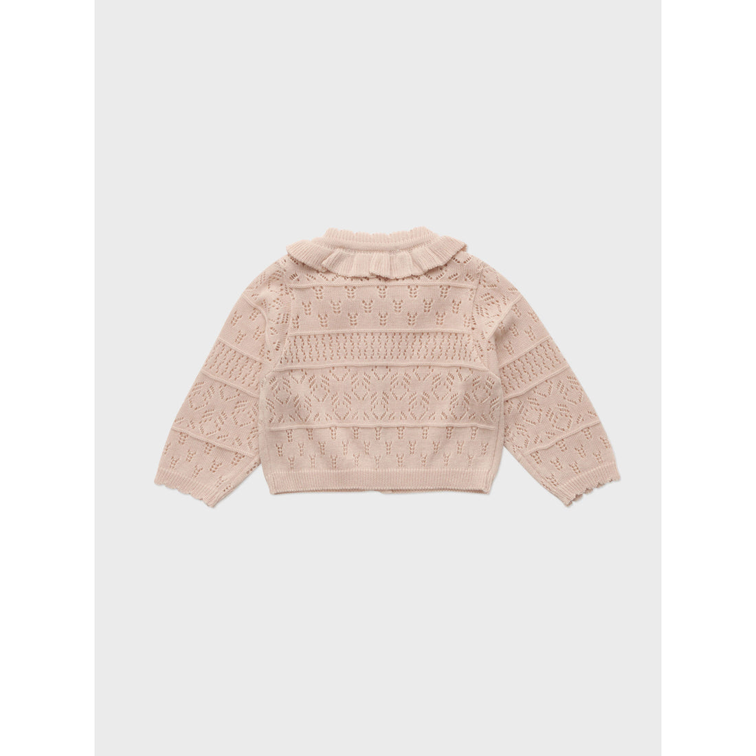 Louisiella Baby Ceia Knit Cardigan  Pink Beige