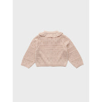 Louisiella Baby Ceia Knit Cardigan  Pink Beige