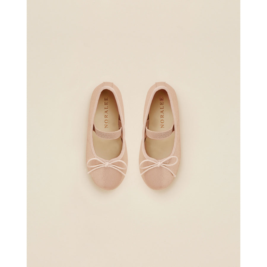 Noralee Soft-Blush Ballet Flats | Metallic Soft Blush