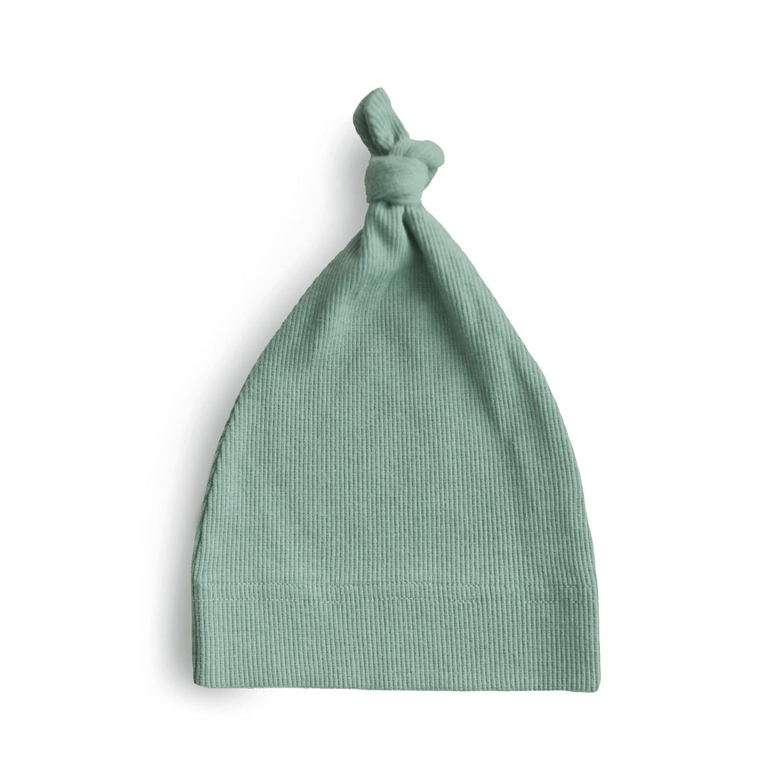 Mushie Ribbed Baby Beanie- Roman Green
