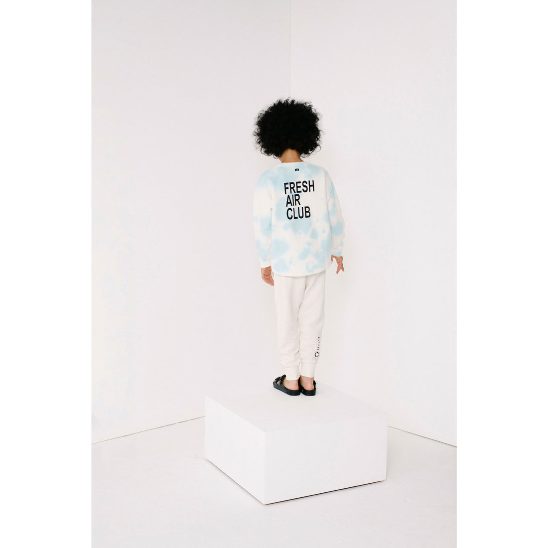 Beau Loves Blue Clouds Tie Dye Relaxed Fit Sweater