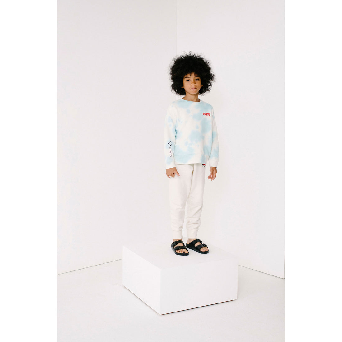 Beau Loves Blue Clouds Tie Dye Relaxed Fit Sweater