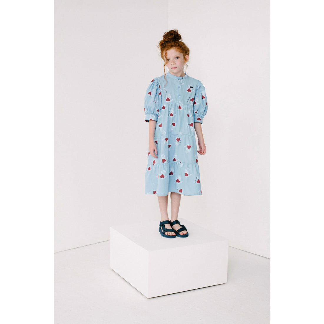 Beau Loves Blue Hold My Heart Print Dress