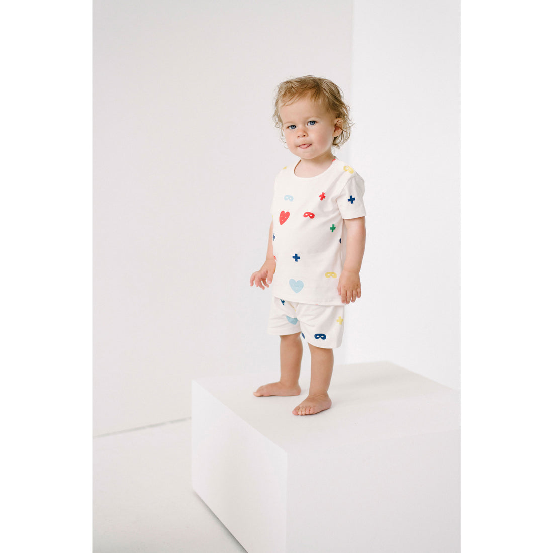 Beau Loves Colour Hearts+Masks Baby T-Shirt