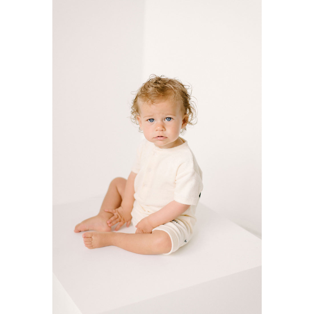 Beau Loves Buttercream Velour Romper