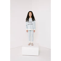 Beau Loves Sky Blue Wiggle Print Raglan Sweater