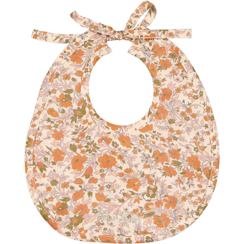 Louis Louise Caramel Vintage Flower Bulle Bib