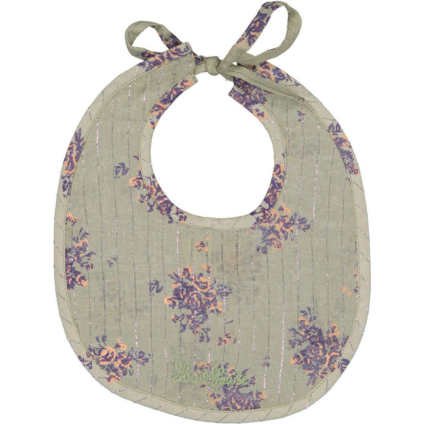 Louis Louise Almond Bouquet Stripe Lurex Bulle Bib