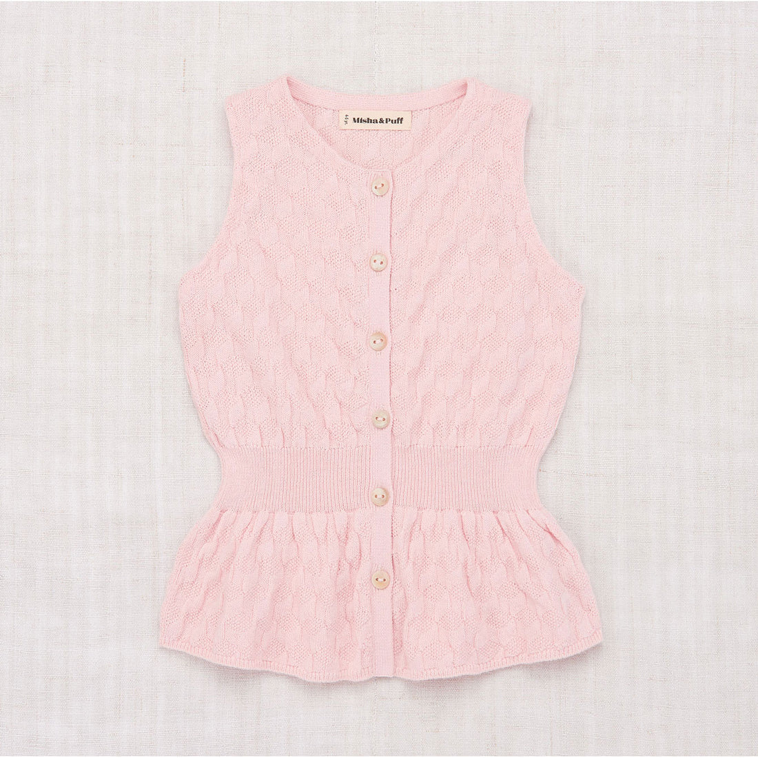 Misha and Puff English Rose Block Stitch Patty Peplum Top