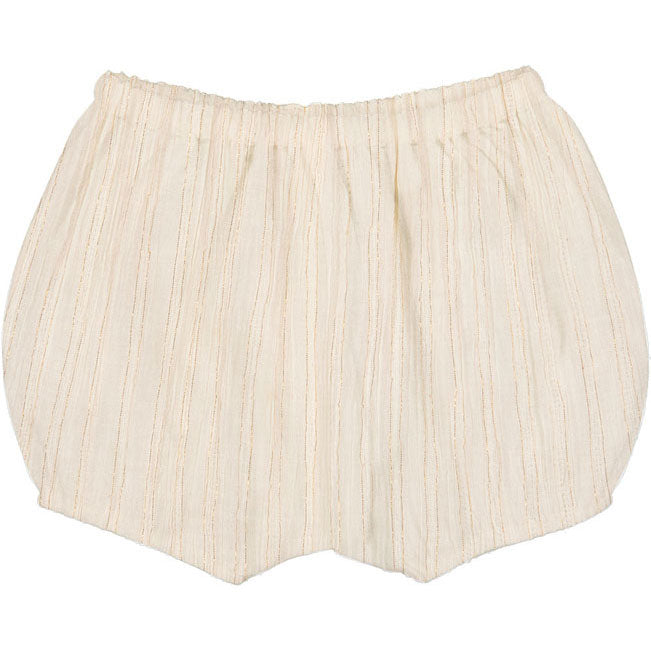Louis Louise Cream Cotton Crepe Stripe Lurex London Bloomer