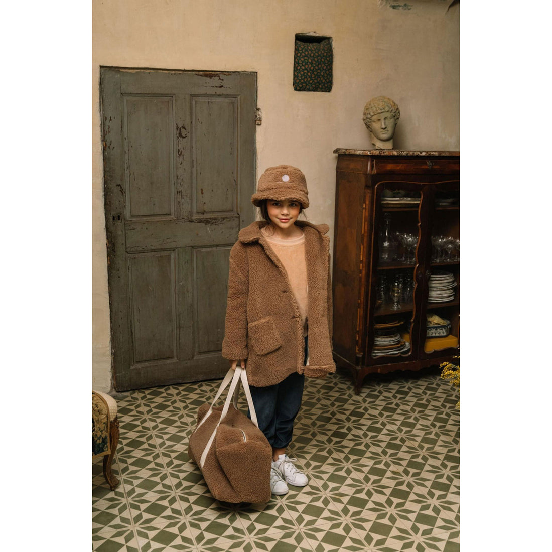 We are Kids Marron Glac� + Logo Mouse Junior Bob Hat