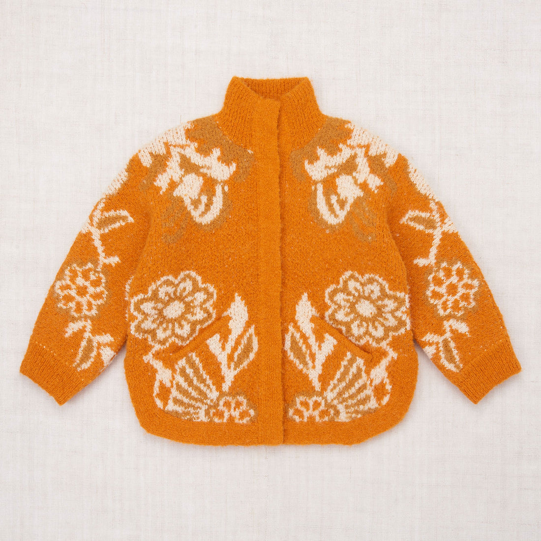 Misha and Puff Boucle Poncho  - Squash Blossom  Antique Floral