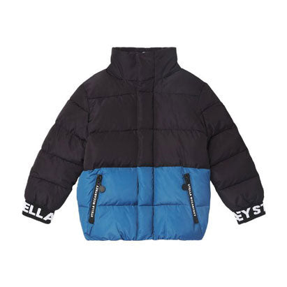 Stella McCartney Bicolor Puffer With Logo Zip