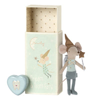 Maileg Tooth Fairy Mouse In Matchbox - Blue