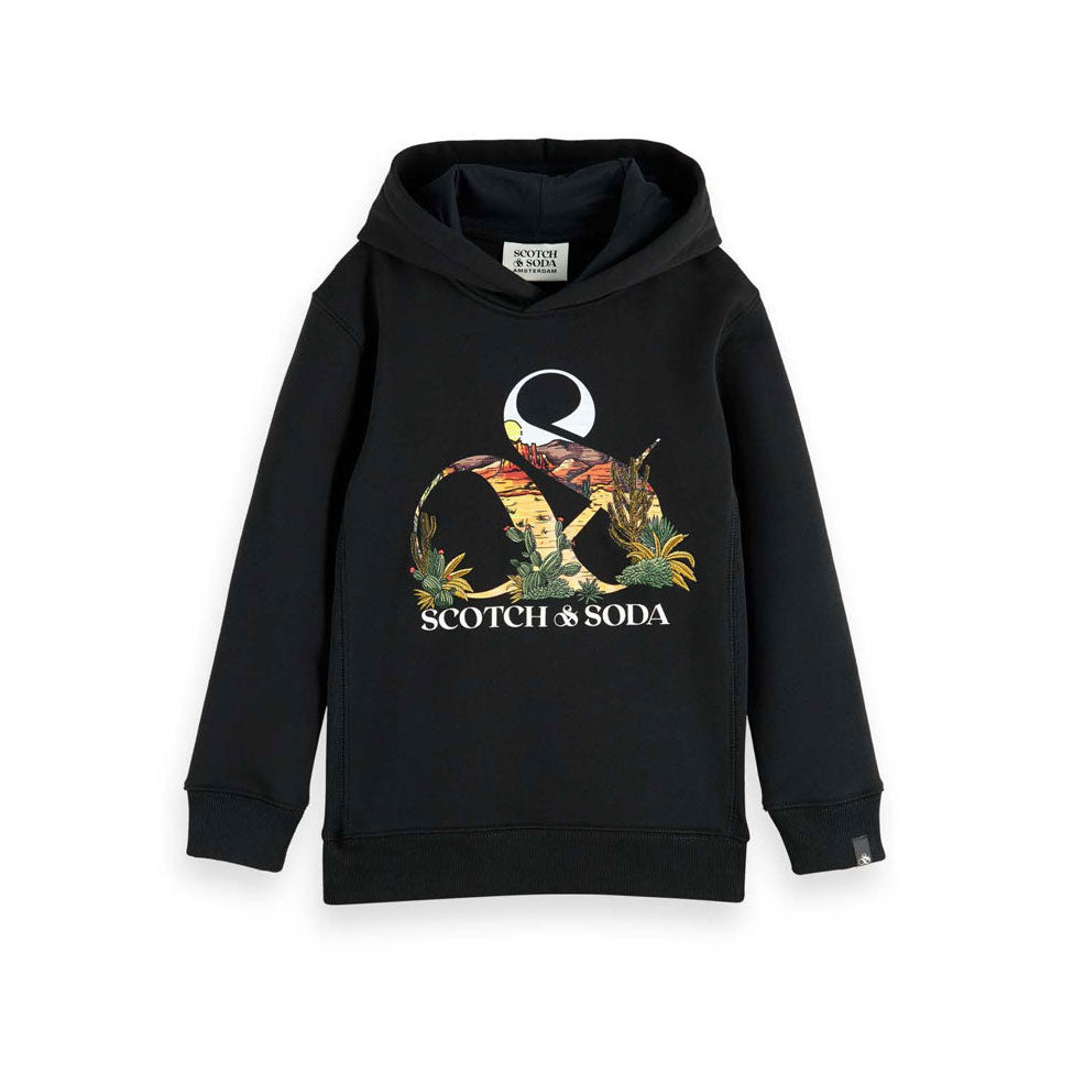 Scotch Shrunk Black Artwork Hoodie