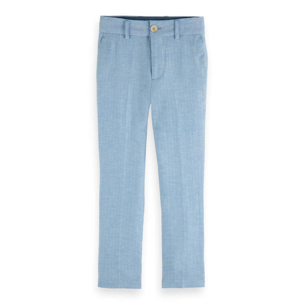 Scotch Shrunk Blue Tapered Fit Linen Pants