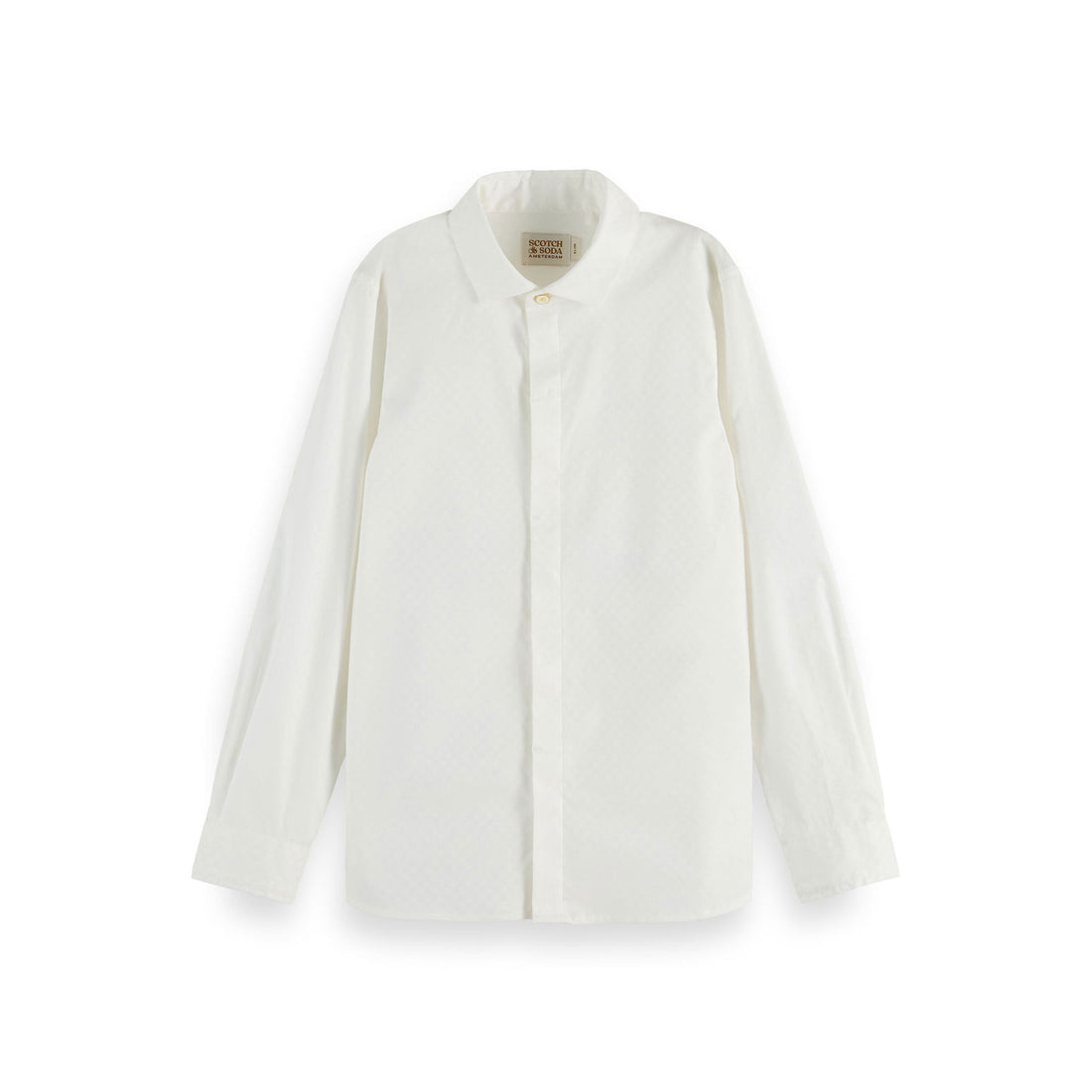 Scotch Shrunk White Long Sleeve Dress Shirt