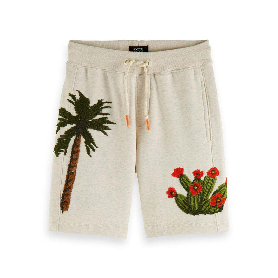 Scotch Shrunk Ecru Melange Sweat Shorts