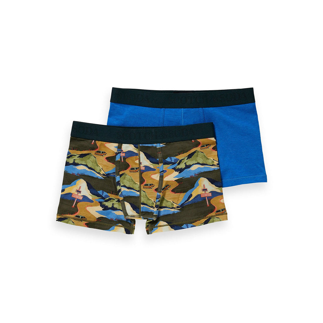 Scotch Shrunk Blue/Print Underwear Duo Pack