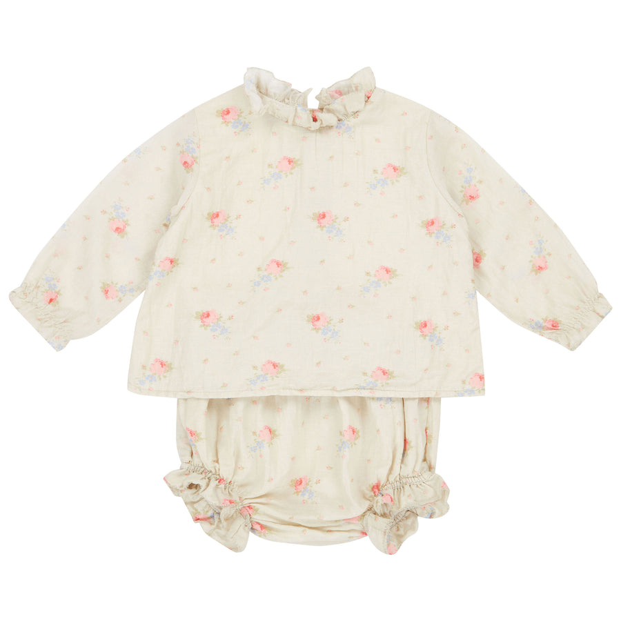 Caramel Rose Bouquet Print Broccoli Baby