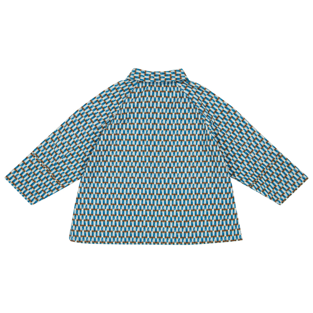 Caramel Blue Geo Print Burdock Shirt