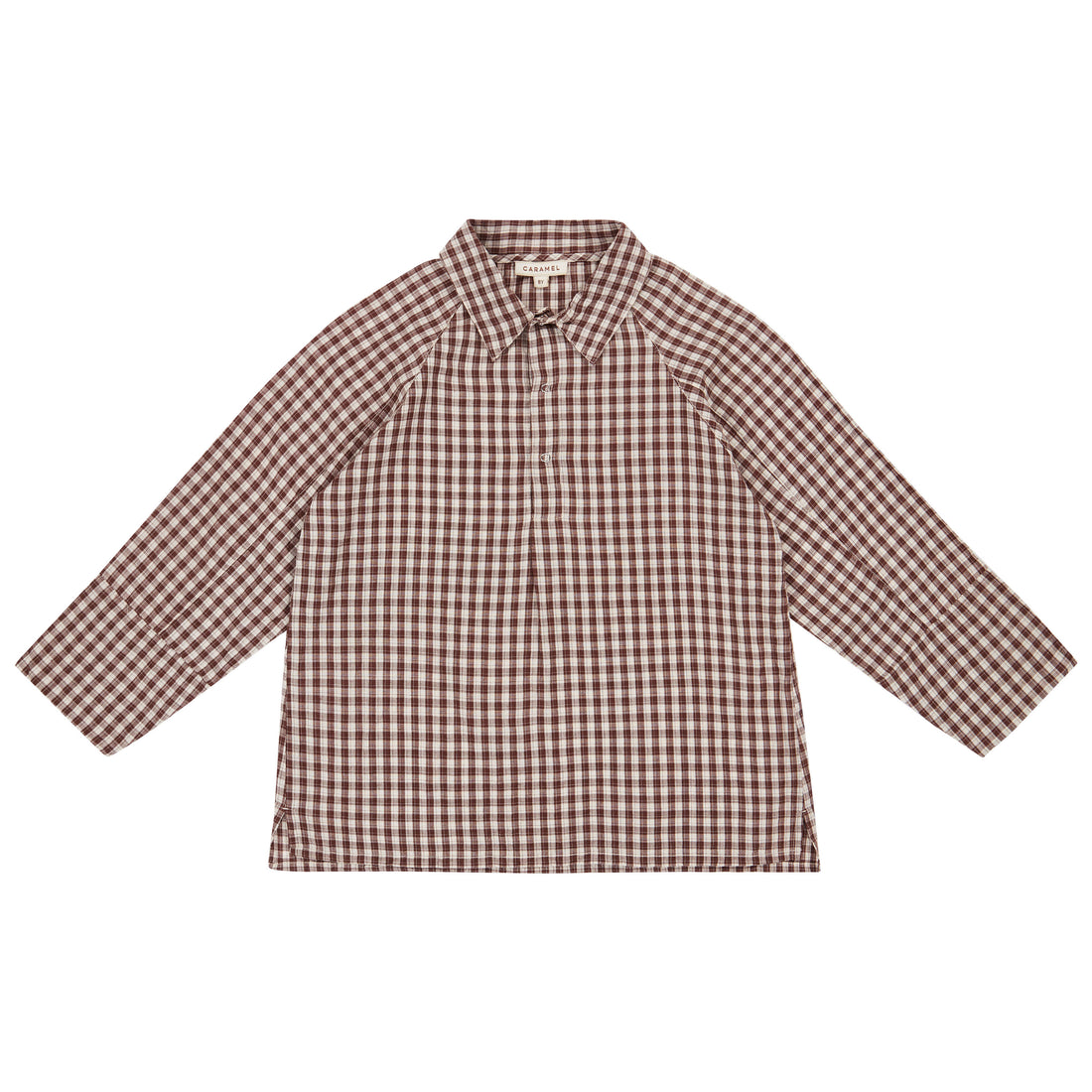 Caramel Check Chocolate Burdock Shirt