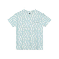 Beau Loves Sky Blue Wiggle Print Button T-Shirt
