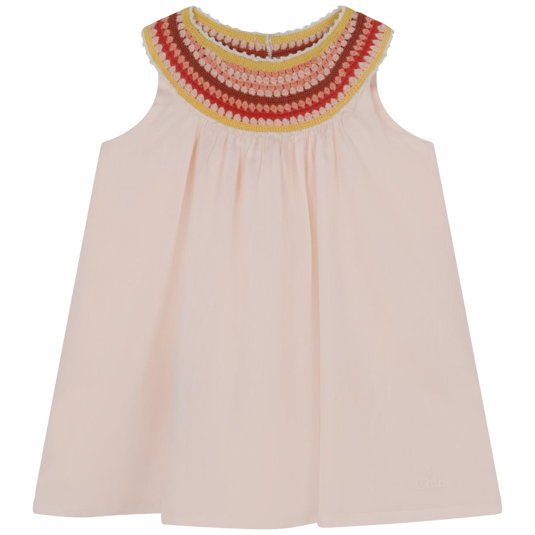Chloe Pink Collar Detailed Baby Dress