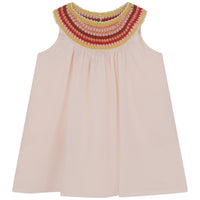 Chloe Pink Collar Detailed Baby Dress