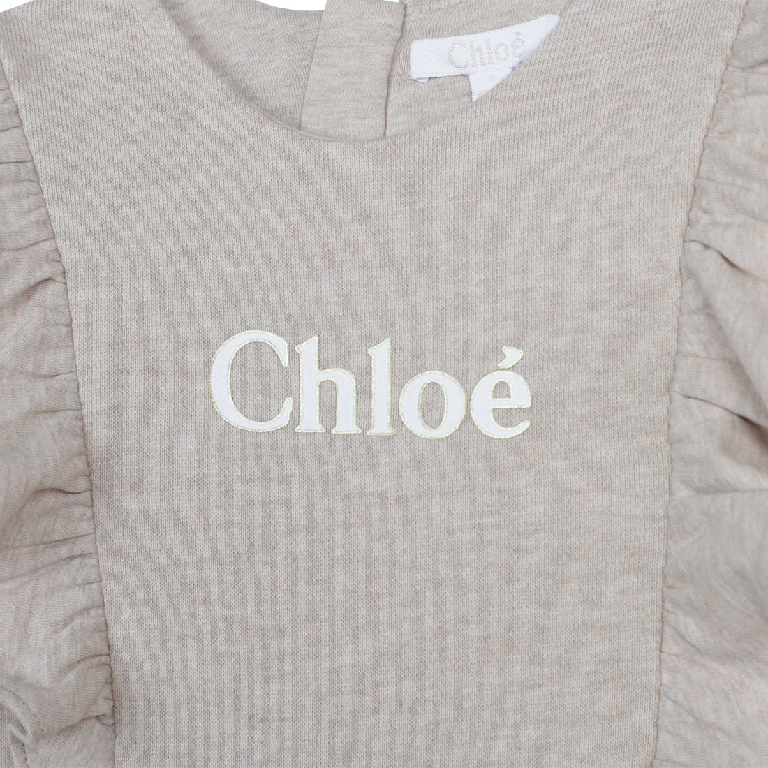 Chloe Beige Marl Baby Romper