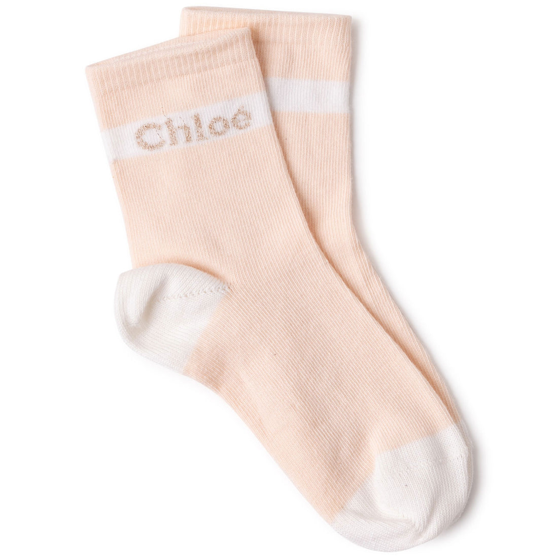 Chloe Gold Logo Socks