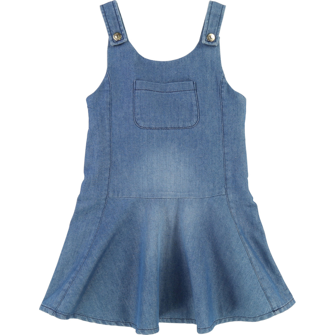 Chloe Light Denim Dungaree Dress