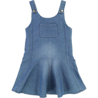 Chloe Light Denim Dungaree Dress