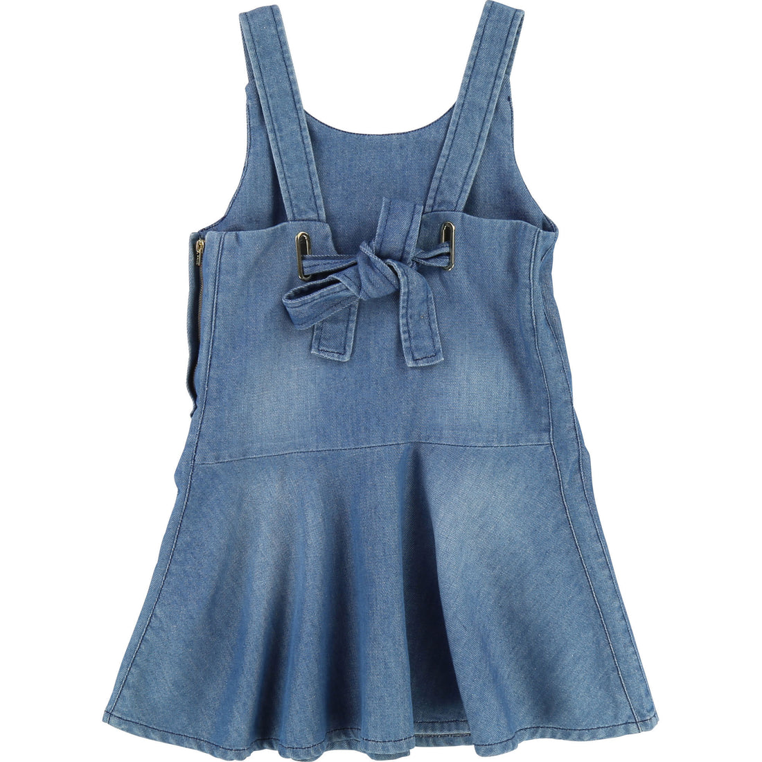 Chloe Light Denim Dungaree Dress
