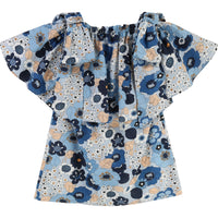 Chloe Marine Floral Knot Ties Dress