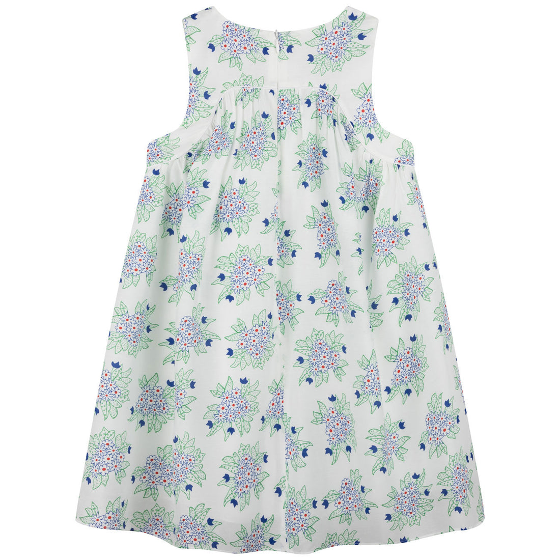 Chloe Blue/Green Floral Silk Dress