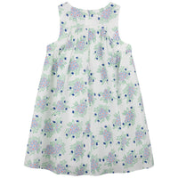 Chloe Blue/Green Floral Silk Dress