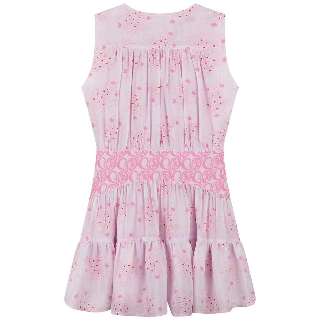 Chloe Hearty Floral Print Pleated Dress