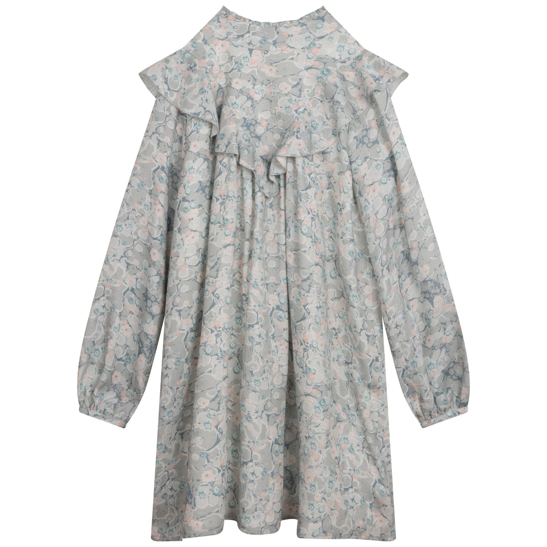 Chloe Green Marble Print Mini Me Dress