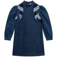 Chloe Denim Blue Scallop Denim Dress
