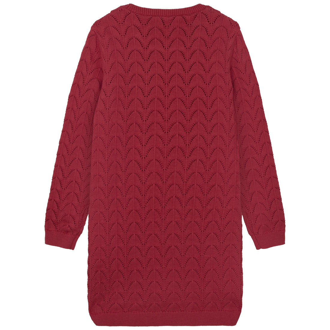 Chloe Pink Scallop Stitch Knit Dress