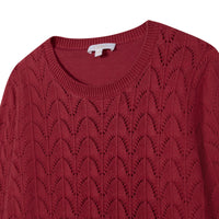 Chloe Pink Scallop Stitch Knit Dress